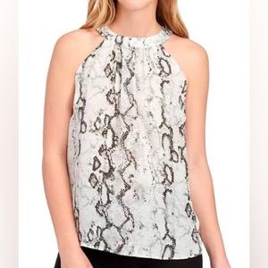 LAUNDRY by Shelli Segal Snakeskin Halter Top